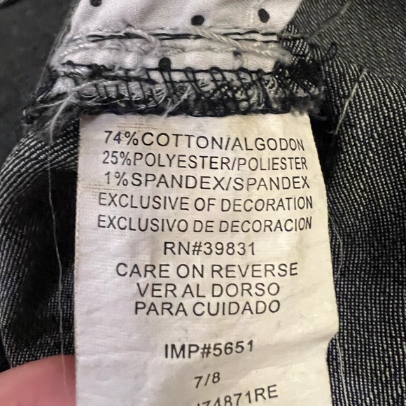 XOXO Premium Denim Skirt w/Subtle Floral Print - Picture 15 of 16